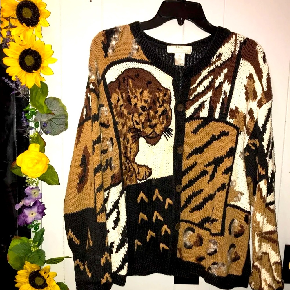 Vintage cheetah sweater